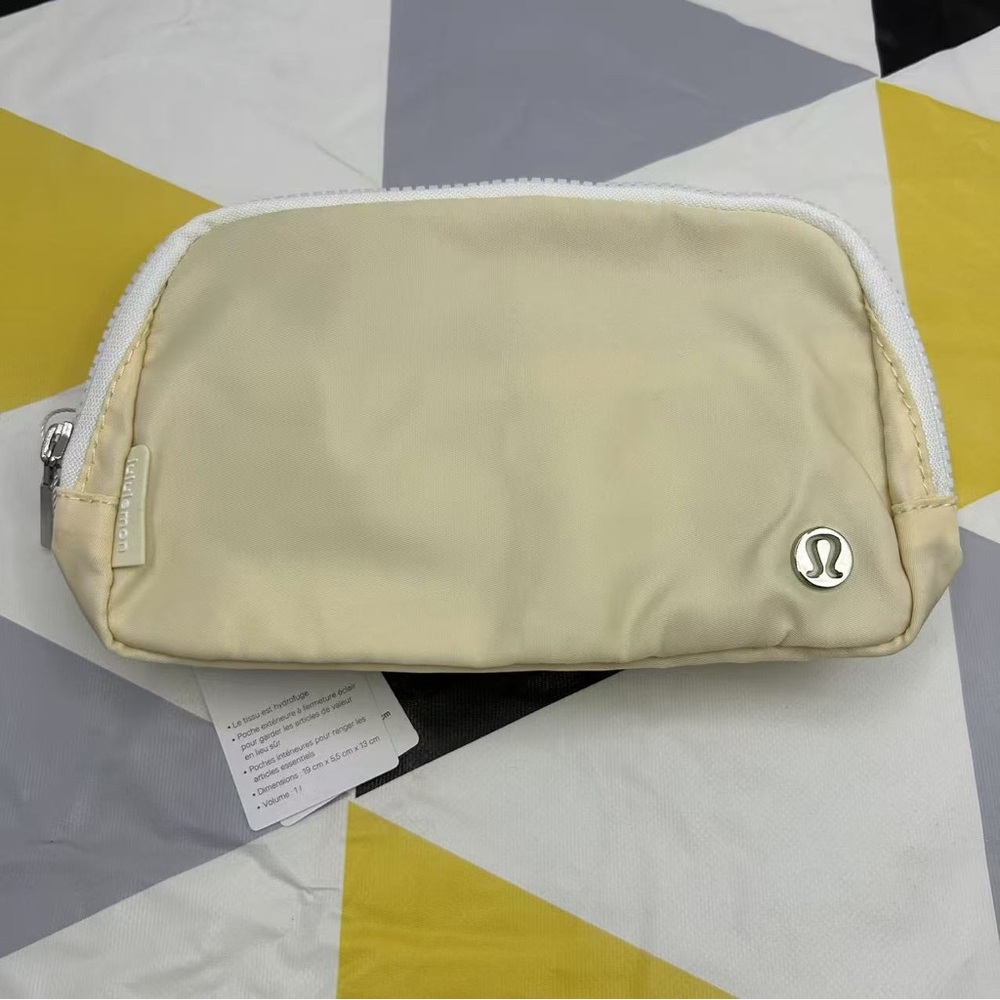 Lululemon Cream Travel Pouch